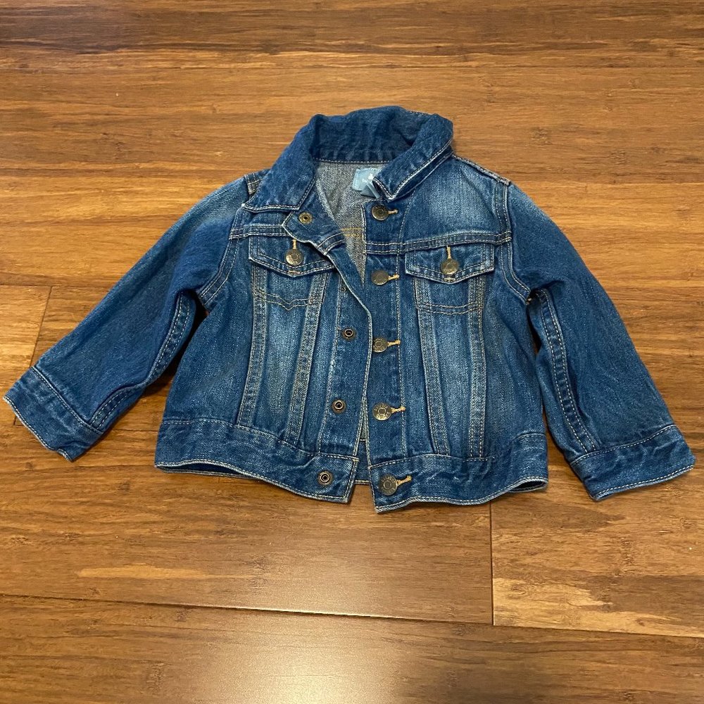 Baby Gap Unisex Denim Jacket with Snap Closures Size 18-24M